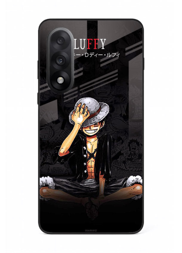 luffy reflection dark anime art OnePlus Nord 5 glass cover emotional pirate moment case
