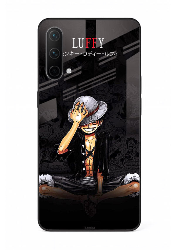 luffy reflection dark anime art OnePlus Nord CE 5G glass cover emotional pirate moment case