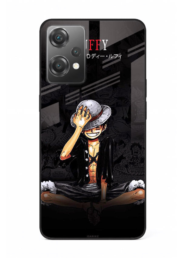 luffy reflection dark anime art OnePlus Nord CE2 Lite 5G glass cover emotional pirate moment case