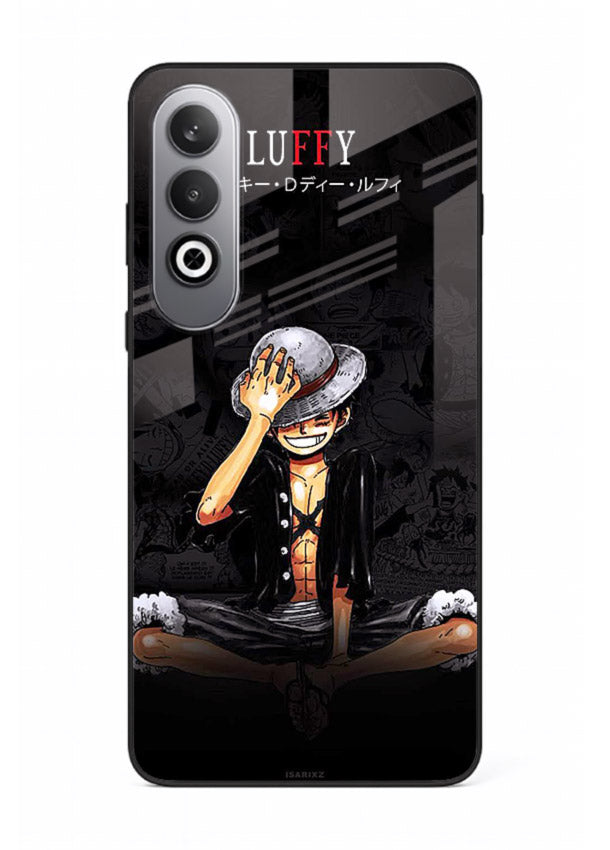luffy reflection dark anime art OnePlus Nord CE4 glass cover emotional pirate moment case