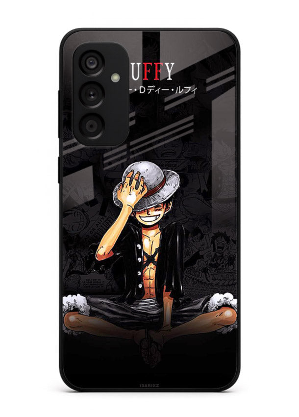 luffy reflection dark anime art Samsung F34 5G glass cover emotional pirate moment case