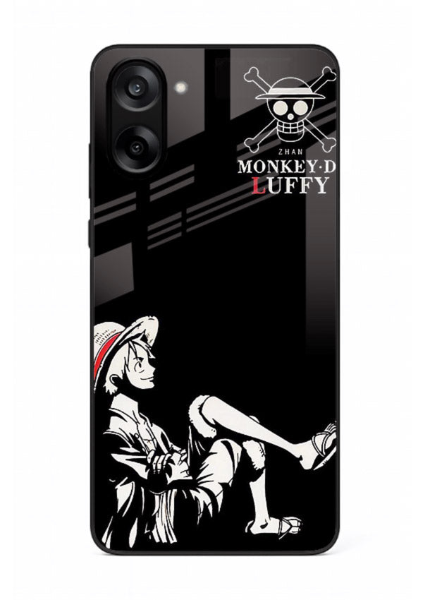 luffy sitting shadow minimal anime art OnePlus Nord CE5 glass cover calm pirate case