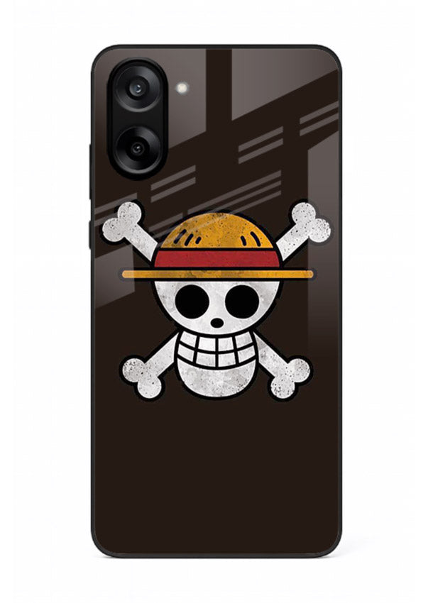 luffy skull logo minimal anime art OnePlus Nord CE5 glass cover pirate emblem case