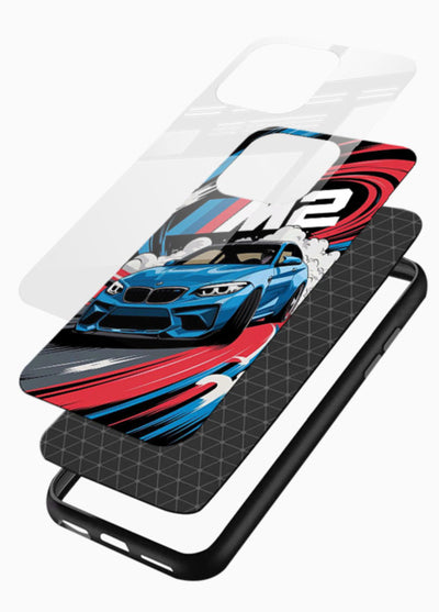 BMW M2 with racing graphic motion effect and sporty design layout - 3