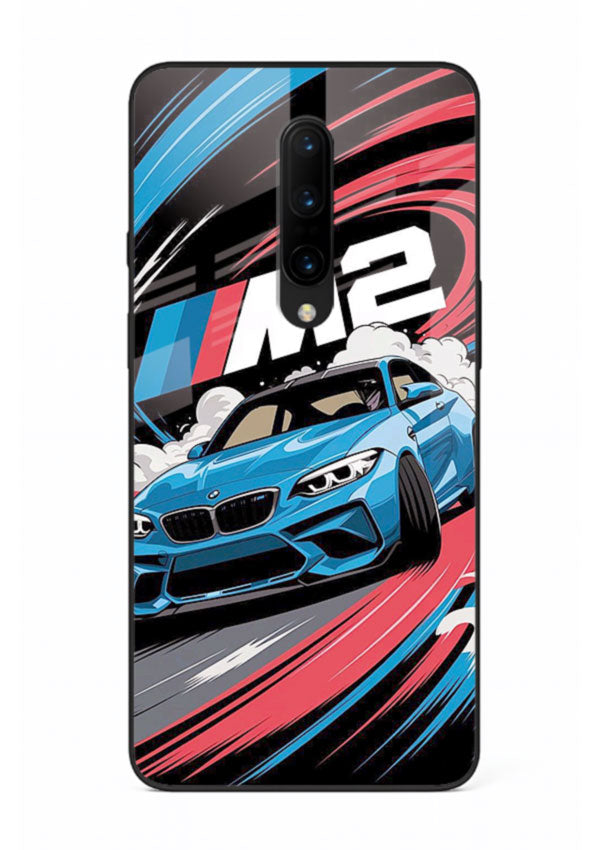 BMW M2 with racing graphic motion effect and sporty design layout for OnePlus 8