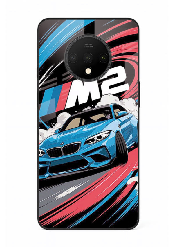 BMW M2 with racing graphic motion effect and sporty design layout for OnePlus 7T