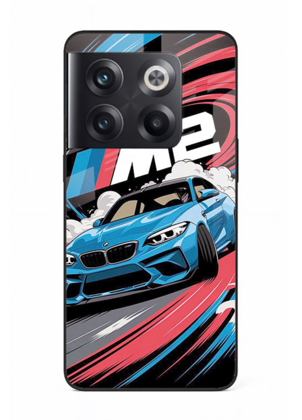 BMW M2 with racing graphic motion effect and sporty design layout for OnePlus 10T