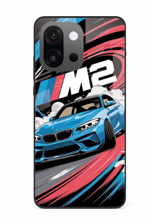 BMW M2 with racing graphic motion effect and sporty design layout for OnePlus 13s
