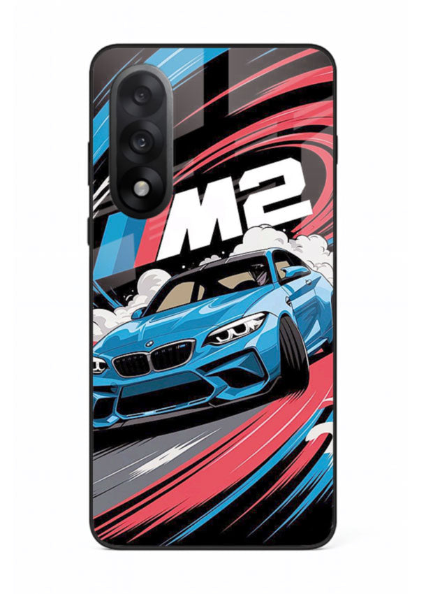 BMW M2 with racing graphic motion effect and sporty design layout for OnePlus Nord 5