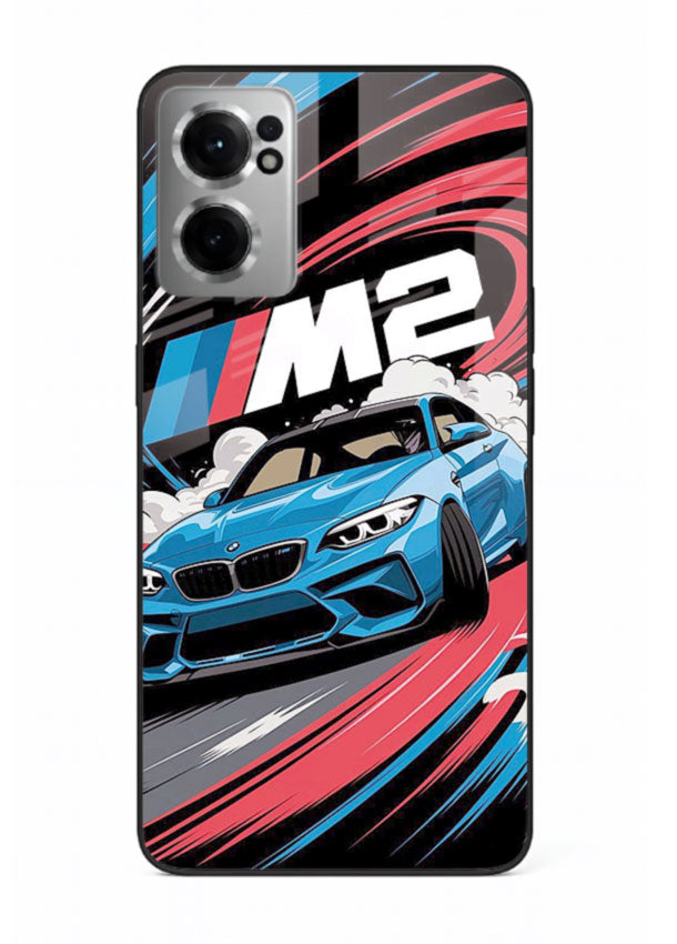 BMW M2 with racing graphic motion effect and sporty design layout for OnePlus Nord CE2 5G