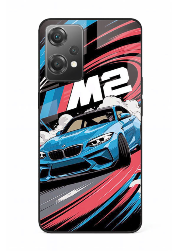 BMW M2 with racing graphic motion effect and sporty design layout for OnePlus Nord CE2 Lite 5G
