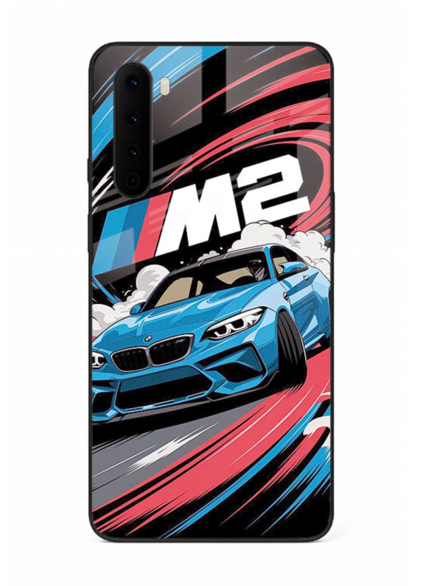 BMW M2 with racing graphic motion effect and sporty design layout for OnePlus Nord