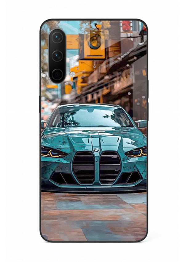Teal BMW M4 in urban street setting with bold modern styling for OnePlus Nord CE 5G