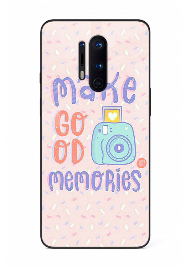 Make Good Memories pastel quote artwork OnePlus 8 Pro glass back cover