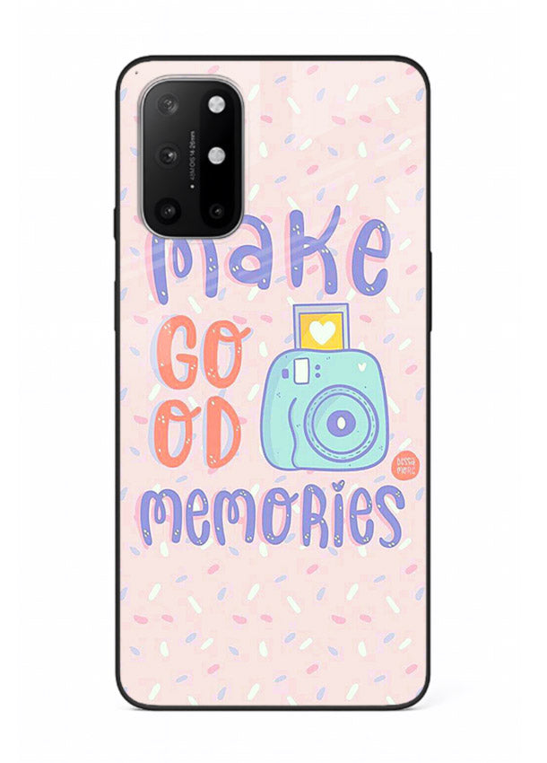 Make Good Memories pastel quote artwork OnePlus 8T glass back cover