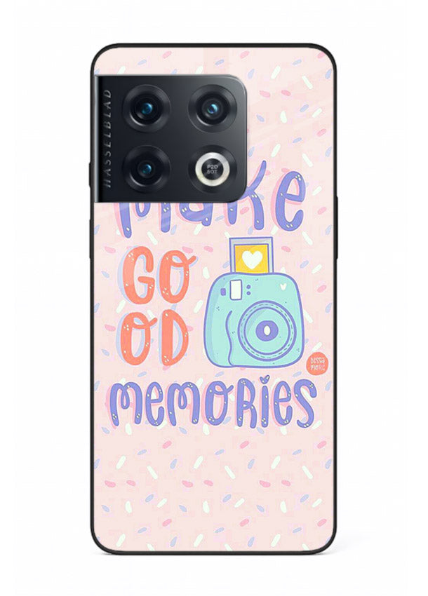 Make Good Memories pastel quote artwork OnePlus 10 Pro glass back cover
