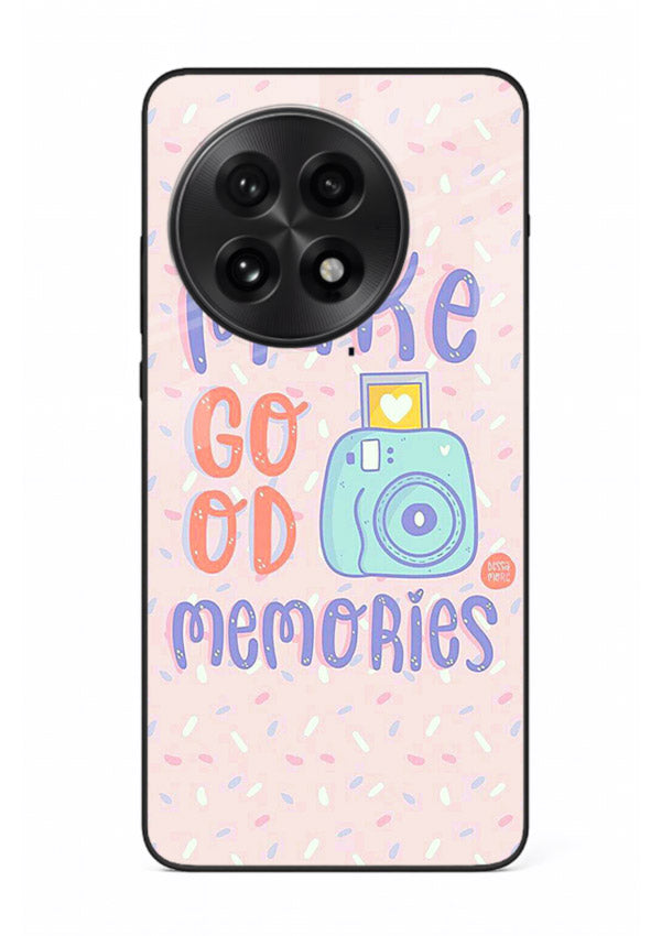 Make Good Memories pastel quote artwork OnePlus 13 glass back cover