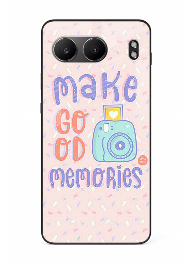 Make Good Memories pastel quote artwork OnePlus Nord 4 glass back cover
