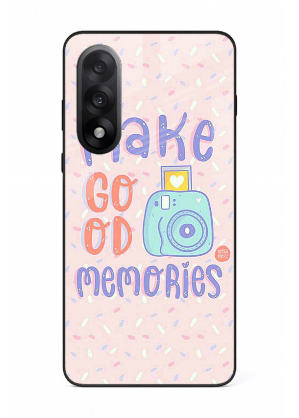 Make Good Memories pastel quote artwork OnePlus Nord 5 glass back cover