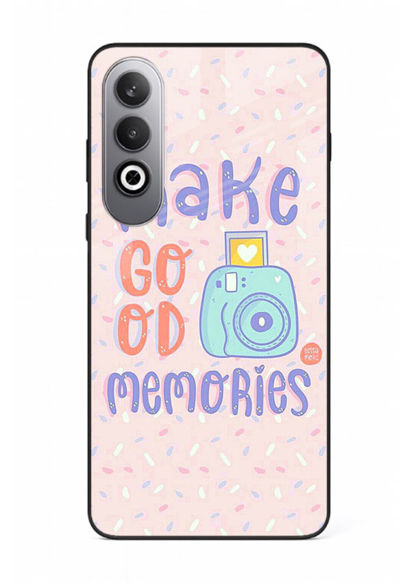 Make Good Memories pastel quote artwork OnePlus Nord CE4 glass back cover