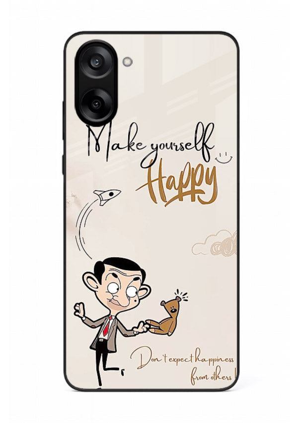 Playful character design printed on OnePlus Nord CE5 glass back cover with bright uplifting tones.