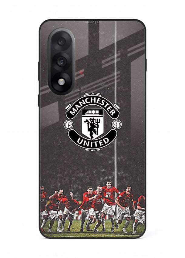 Football emblem design printed on tempered glass OnePlus Nord 5 back cover