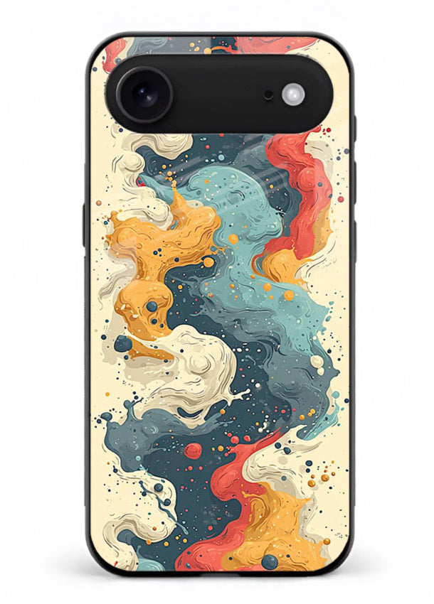 Marble Paint Swirl fluid marble pattern iphone 18 air glass back cover