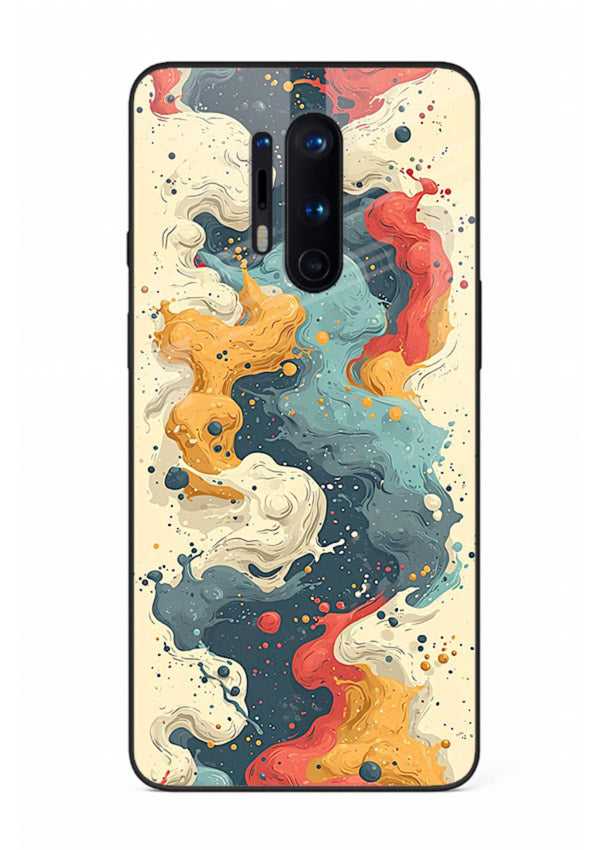 Marble Paint Swirl fluid marble pattern OnePlus 8 Pro glass back cover