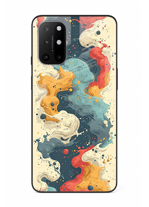 Marble Paint Swirl fluid marble pattern OnePlus 8T glass back cover