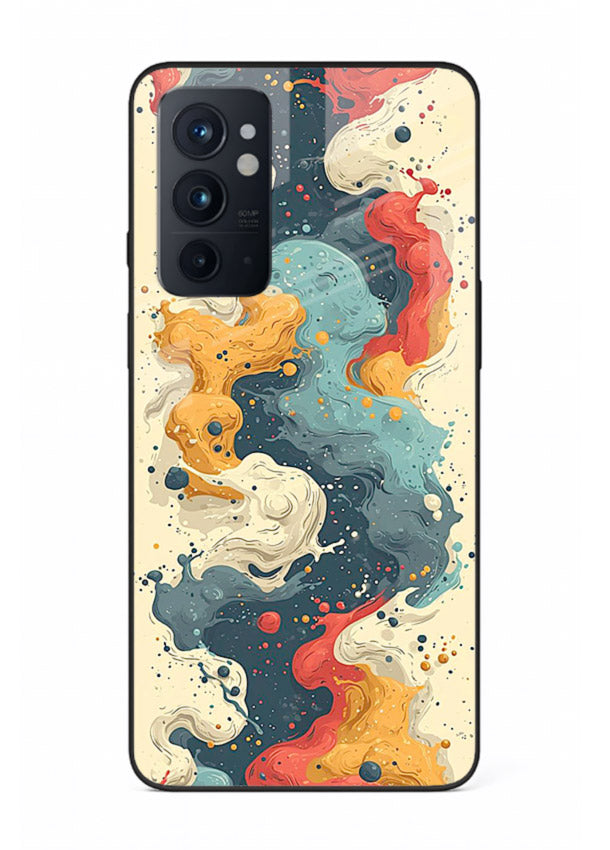 Marble Paint Swirl fluid marble pattern OnePlus 9RT glass back cover