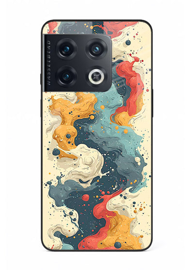 Marble Paint Swirl fluid marble pattern OnePlus 10 Pro glass back cover