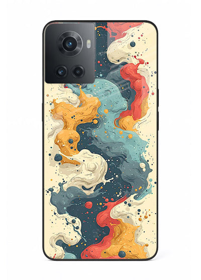 Marble Paint Swirl fluid marble pattern OnePlus 10R glass back cover