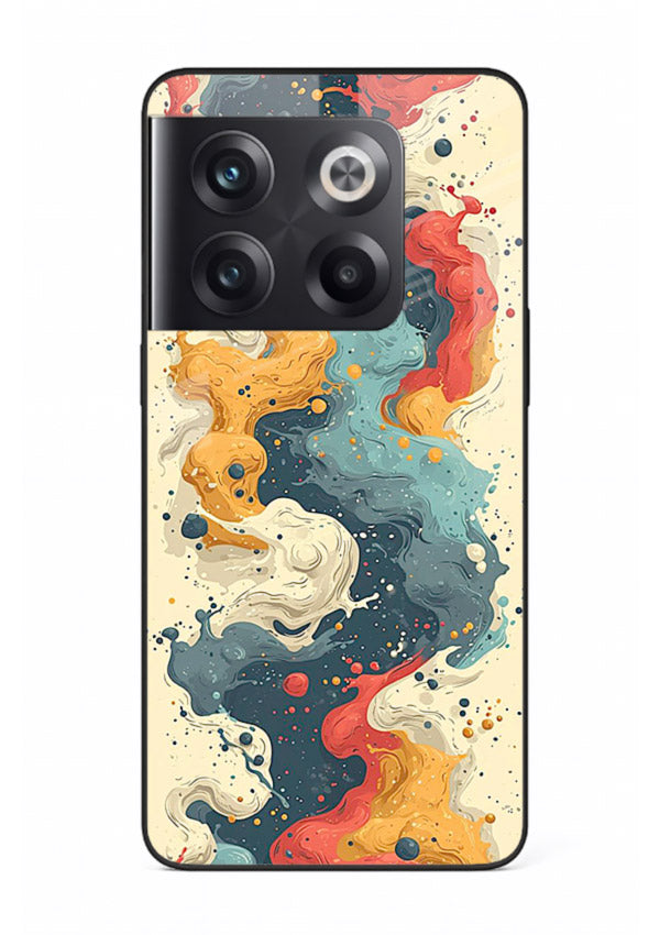 Marble Paint Swirl fluid marble pattern OnePlus 10T glass back cover