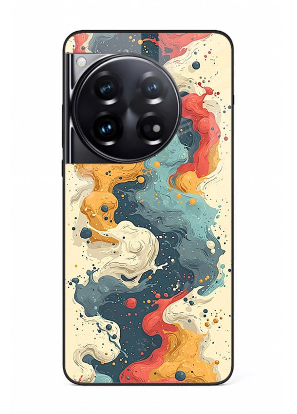 Marble Paint Swirl fluid marble pattern OnePlus 12 glass back cover