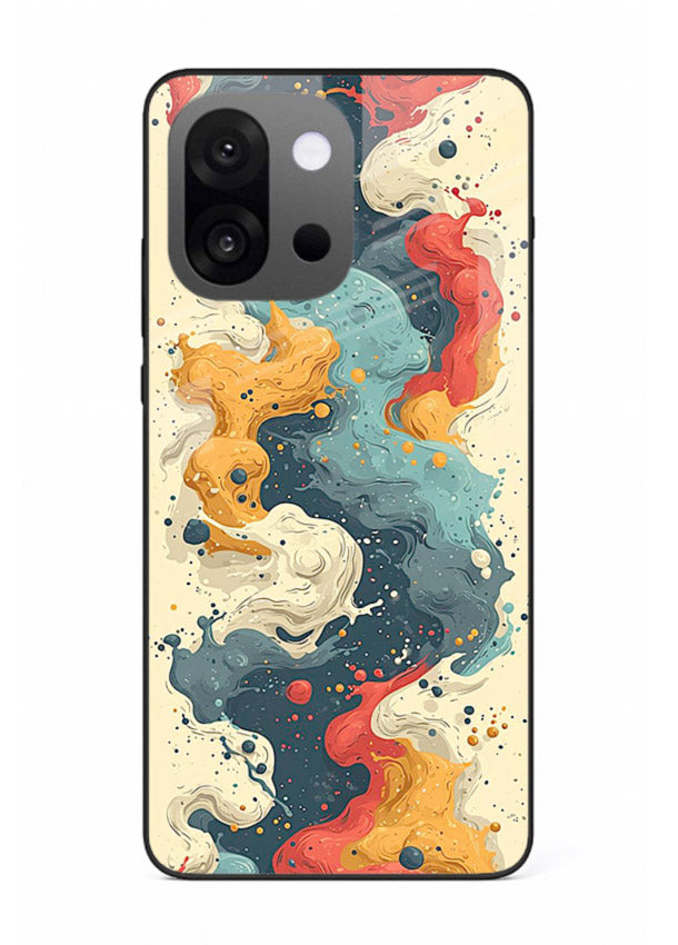 Marble Paint Swirl fluid marble pattern OnePlus 13s glass back cover
