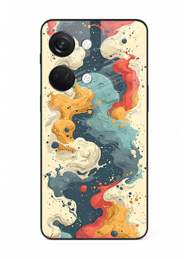 Marble Paint Swirl fluid marble pattern OnePlus Nord 3 glass back cover