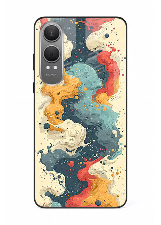 Marble Paint Swirl fluid marble pattern OnePlus Nord CE4 Lite glass back cover
