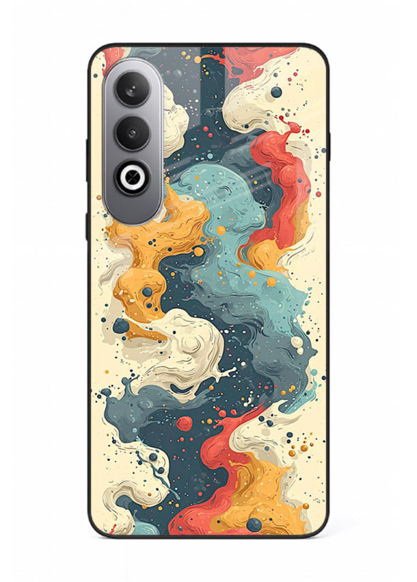 Marble Paint Swirl fluid marble pattern OnePlus Nord CE4 glass back cover