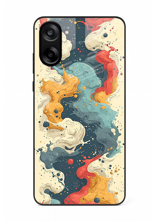 Marble Paint Swirl fluid marble pattern OnePlus Nord CE5 glass back cover