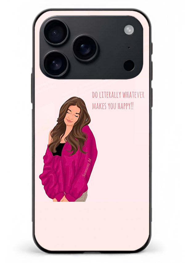 Maroon Sweater Girl portrait artwork iphone 17 pro max glass back cover