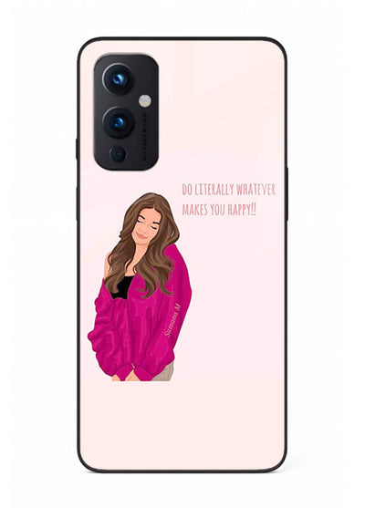 Maroon Sweater Girl portrait artwork OnePlus 9 Pro glass back cover