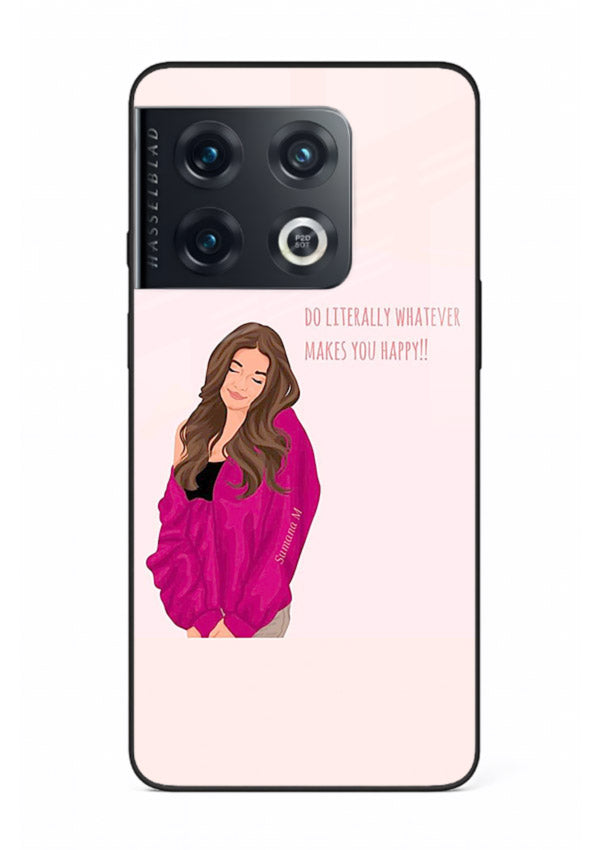 Maroon Sweater Girl portrait artwork OnePlus 10 Pro glass back cover