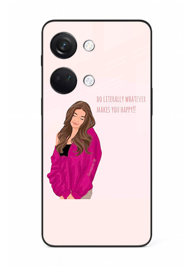 Maroon Sweater Girl portrait artwork OnePlus Nord 3 glass back cover
