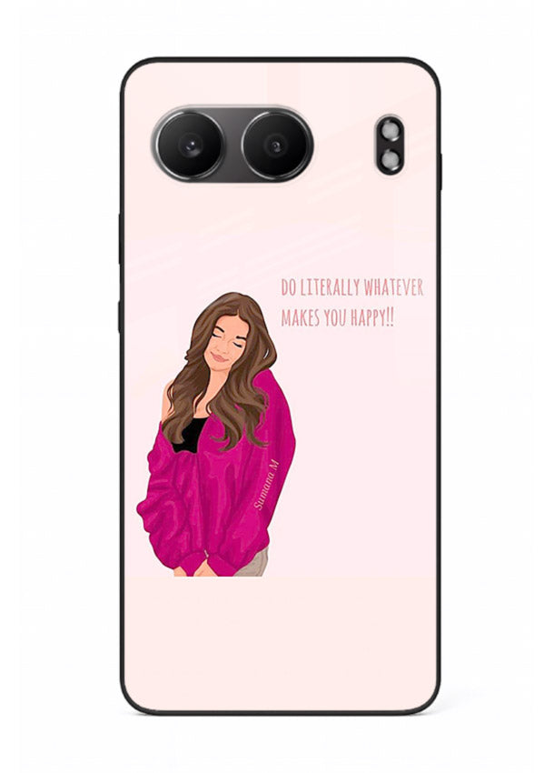 Maroon Sweater Girl portrait artwork OnePlus Nord 4 glass back cover