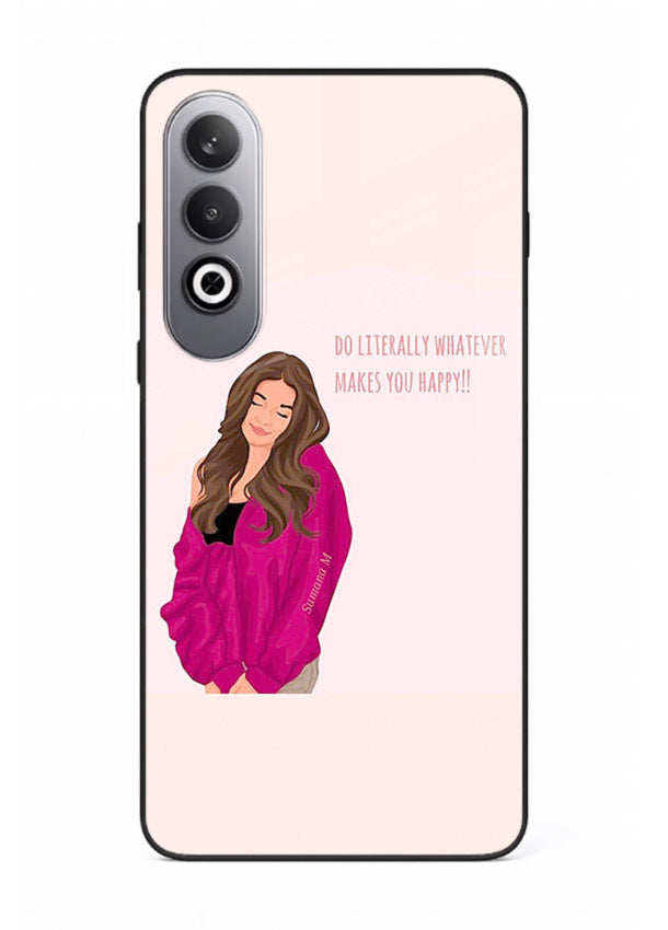 Maroon Sweater Girl portrait artwork OnePlus Nord CE4 glass back cover