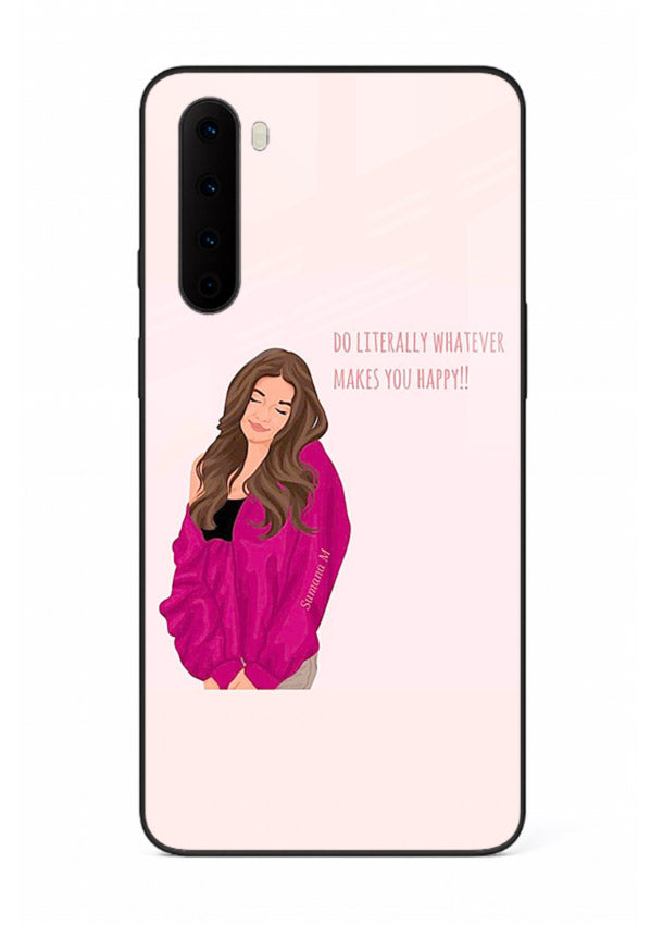 Maroon Sweater Girl portrait artwork OnePlus Nord glass back cover