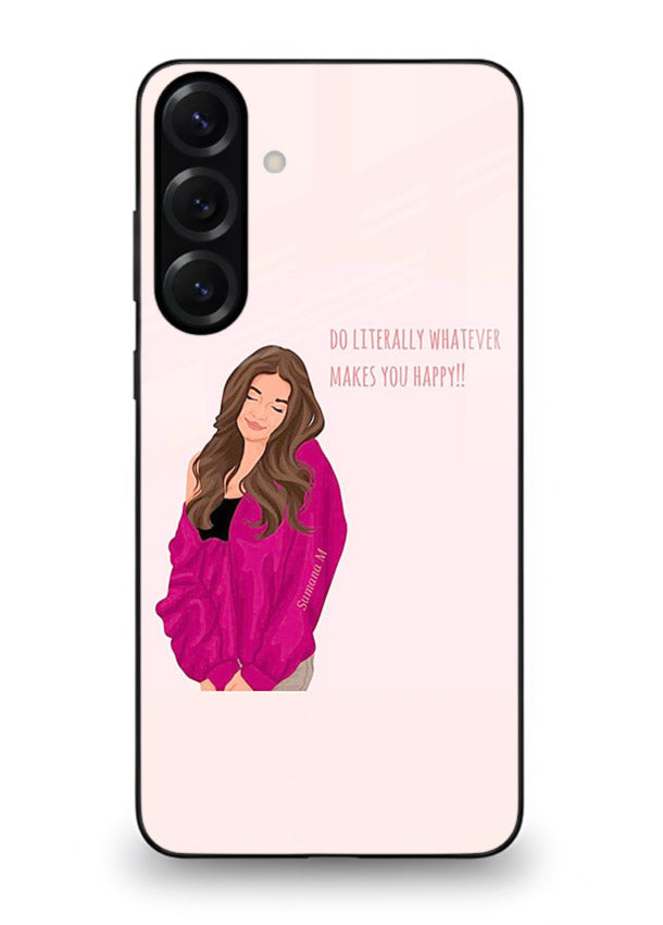 Maroon Sweater Girl portrait artwork Samsung A25 5G glass back cover