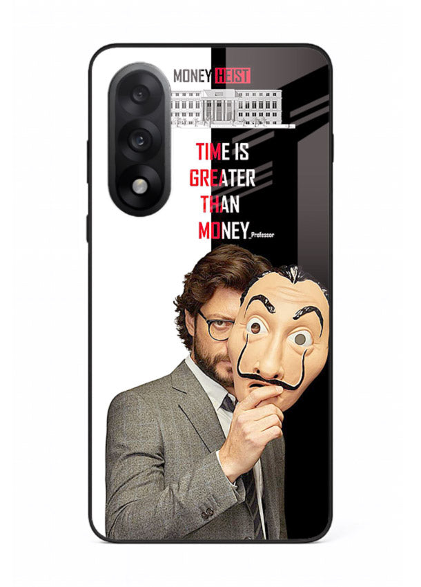 Masked character artwork printed on glossy tempered glass OnePlus Nord 5 back cover