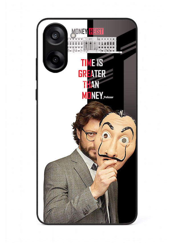 Masked character artwork printed on glossy tempered glass OnePlus Nord CE5 back cover