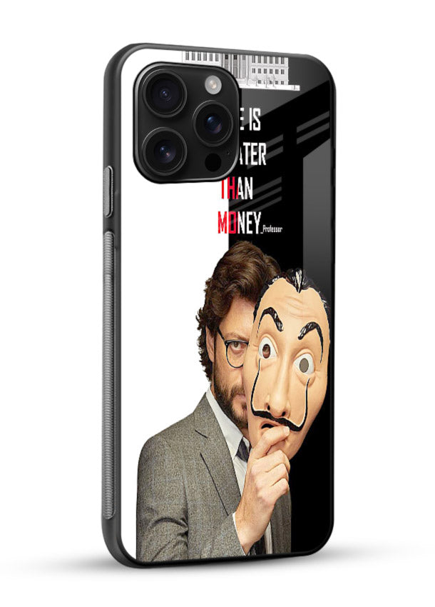 Masked character artwork printed on glossy tempered glass mobile cover - 2